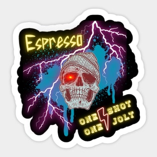 Espresso One Shot One Jolt Sticker